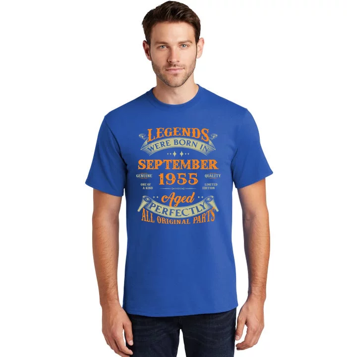 68th Birthday Vintage Legends Born In September 1955 Meaningful Gift Tall T-Shirt