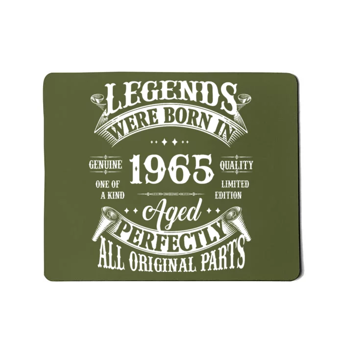 60th Birthday Vintage Legends Born In 1965 60 Years Old Mousepad