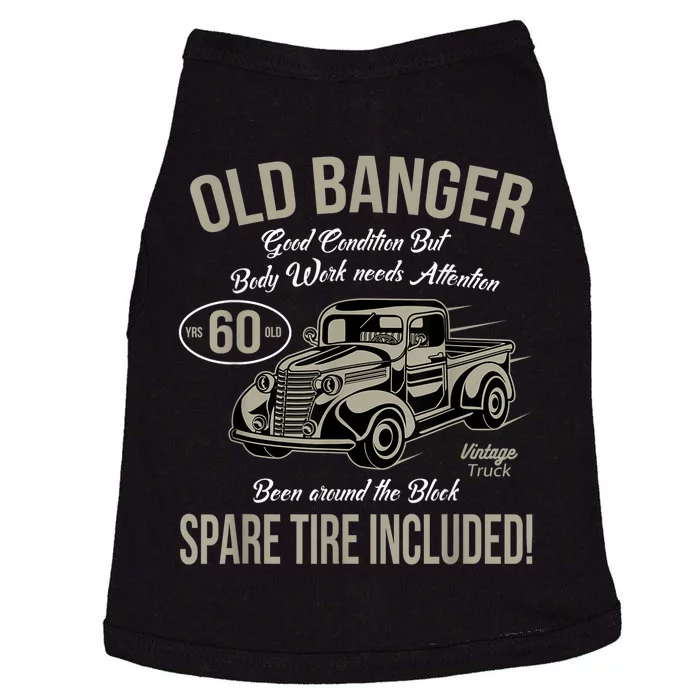 60th Birthday Vintage Old Banger 60 Years Old M.e.n Gift Retro Doggie Tank