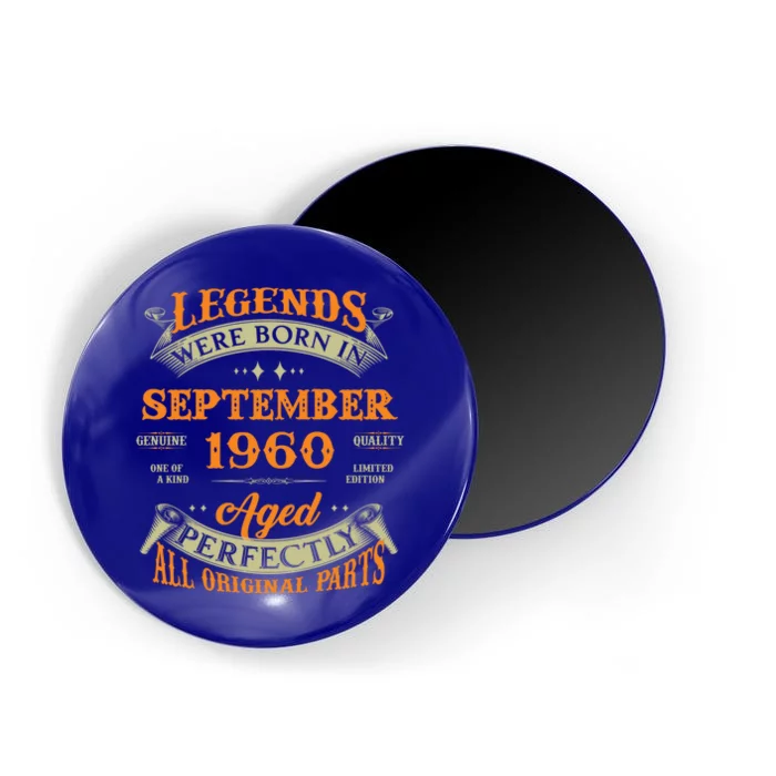 63rd Birthday Vintage Legends Born In September 1960 Gift Magnet