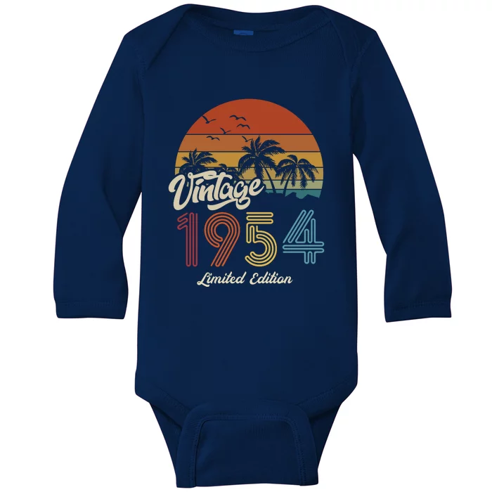 69th Birthday Vintage Limited Edition 1954 Baby Long Sleeve Bodysuit