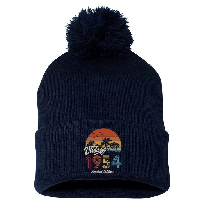 69th Birthday Vintage Limited Edition 1954 Pom Pom 12in Knit Beanie