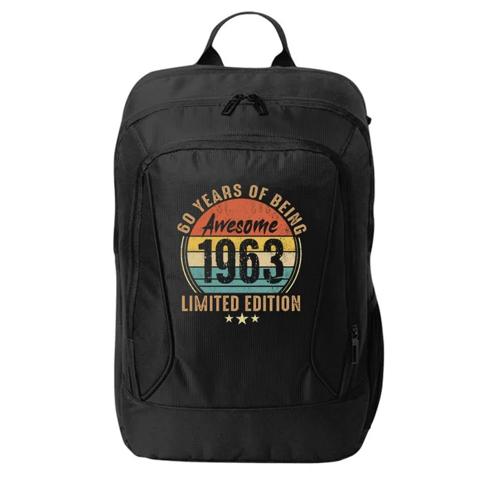 60th Birthday Vintage Limited Edition 1963 City Backpack