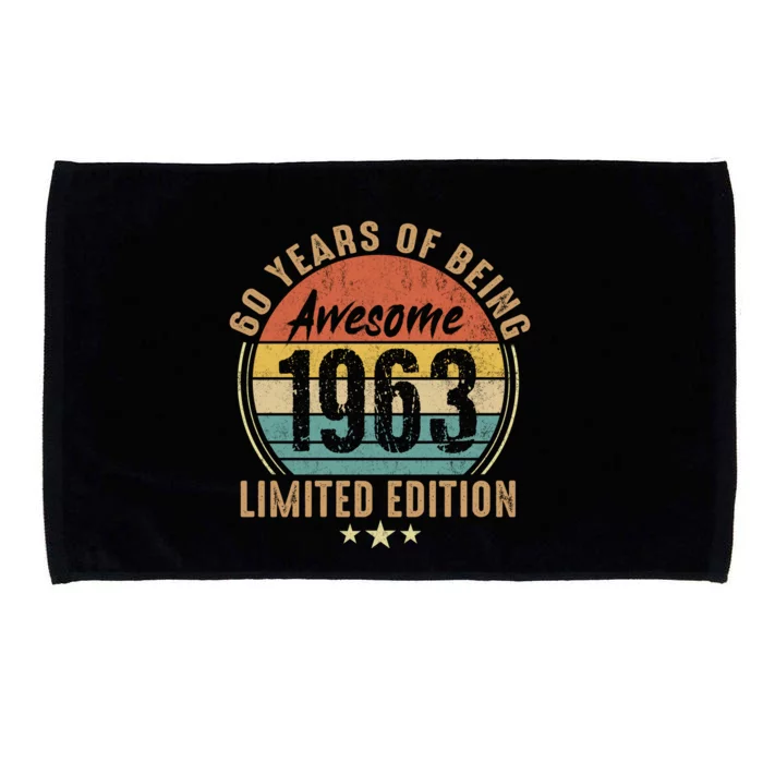 60th Birthday Vintage Limited Edition 1963 Microfiber Hand Towel