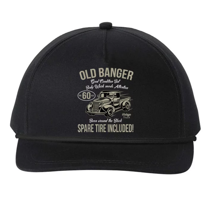 60th Birthday Vintage Old Banger 60 Years Old  Gift Retro Snapback Five-Panel Rope Hat