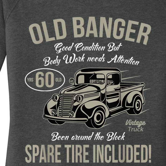 60th Birthday Vintage Old Banger 60 Years Old  Gift Retro Women's Perfect Tri Tunic Long Sleeve Shirt