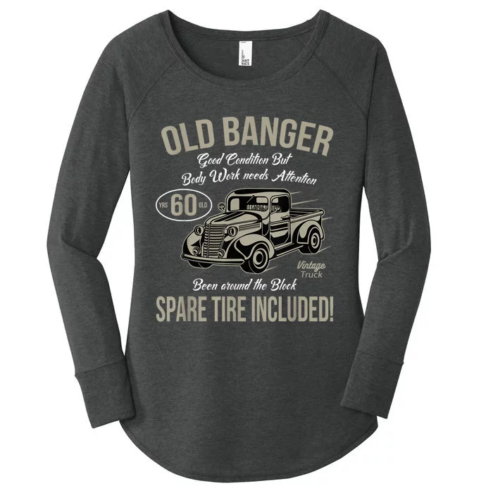 60th Birthday Vintage Old Banger 60 Years Old  Gift Retro Women's Perfect Tri Tunic Long Sleeve Shirt