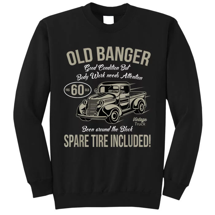 60th Birthday Vintage Old Banger 60 Years Old  Gift Retro Tall Sweatshirt