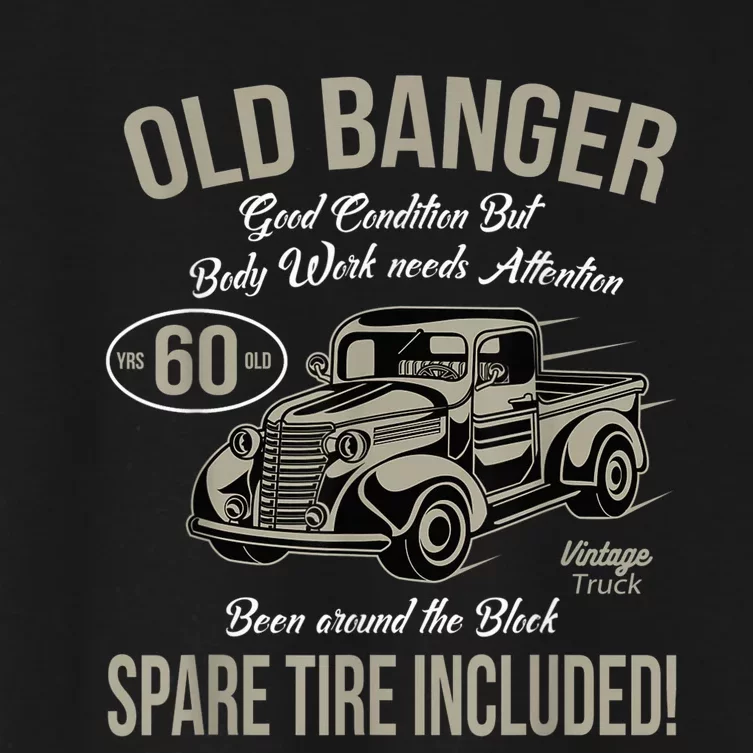 60th Birthday Vintage Old Banger 60 Years Old  Gift Retro Women's Crop Top Tee