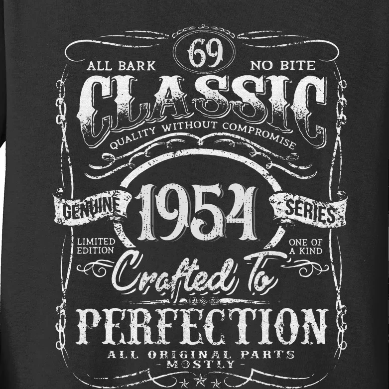 69th Classic Birthday gift 69 Perfection 1954 Birthday Kids Long Sleeve Shirt