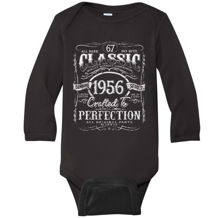 67th Classic Birthday gift 67 Perfection 1956 Birthday Baby Long Sleeve Bodysuit