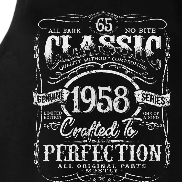 65th Classic Birthday gift 65 Perfection 1958 Birthday Ladies Tri-Blend Wicking Tank