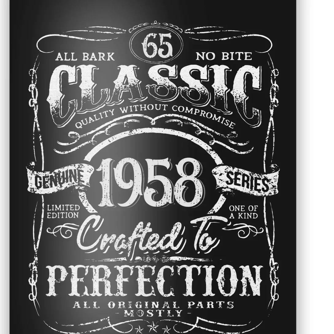 65th Classic Birthday gift 65 Perfection 1958 Birthday Poster