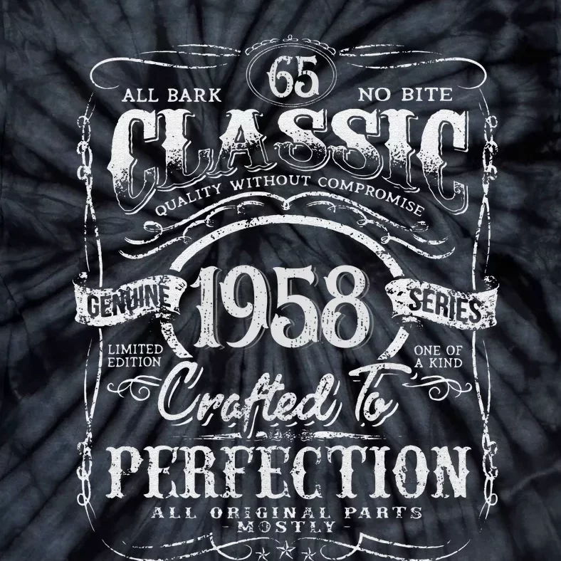 65th Classic Birthday gift 65 Perfection 1958 Birthday Tie-Dye T-Shirt