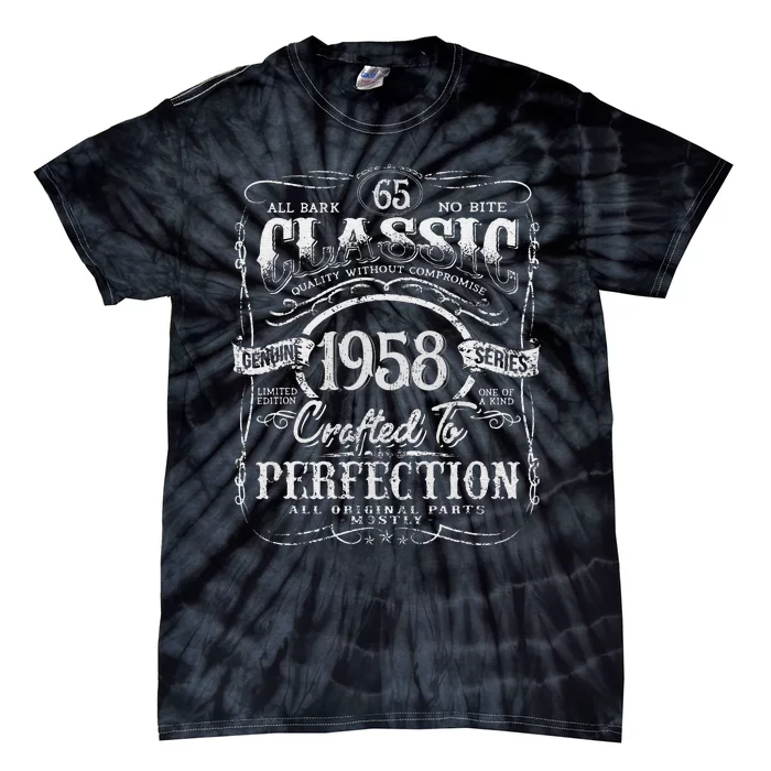 65th Classic Birthday gift 65 Perfection 1958 Birthday Tie-Dye T-Shirt