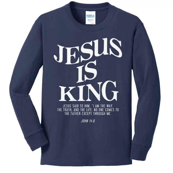 6 Costume Christian (On Back) Kids Long Sleeve Shirt