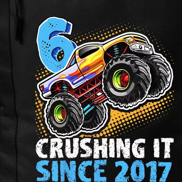 6 Crushing It Since 2017 Monster Truck 6th Birthday Daily Commute Backpack