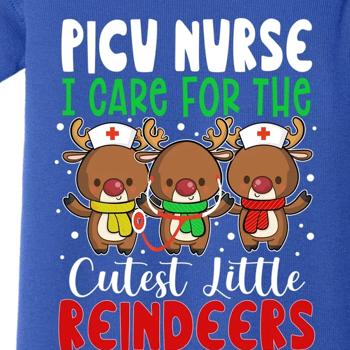 6Qw8 Cute Reindeer Christmas Picu Nurse Merry Xmas Nursing Gift Baby Bodysuit