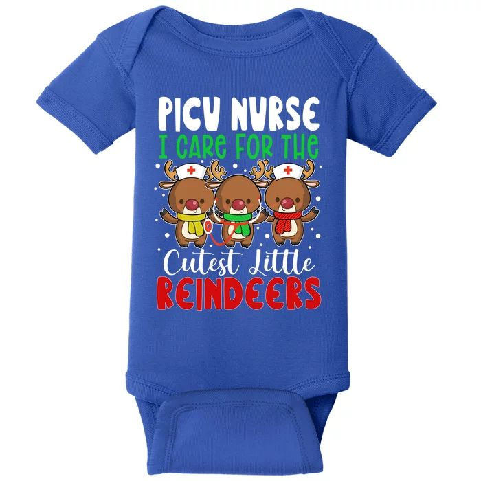 6Qw8 Cute Reindeer Christmas Picu Nurse Merry Xmas Nursing Gift Baby Bodysuit