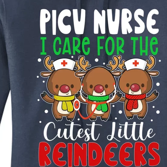 6Qw8 Cute Reindeer Christmas Picu Nurse Merry Xmas Nursing Gift Women's Pullover Hoodie