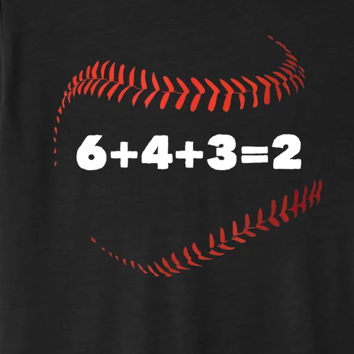 6+4+3=2 Double Play Baseball Player Gift Baseball Saying TShirt ChromaSoft Performance T-Shirt