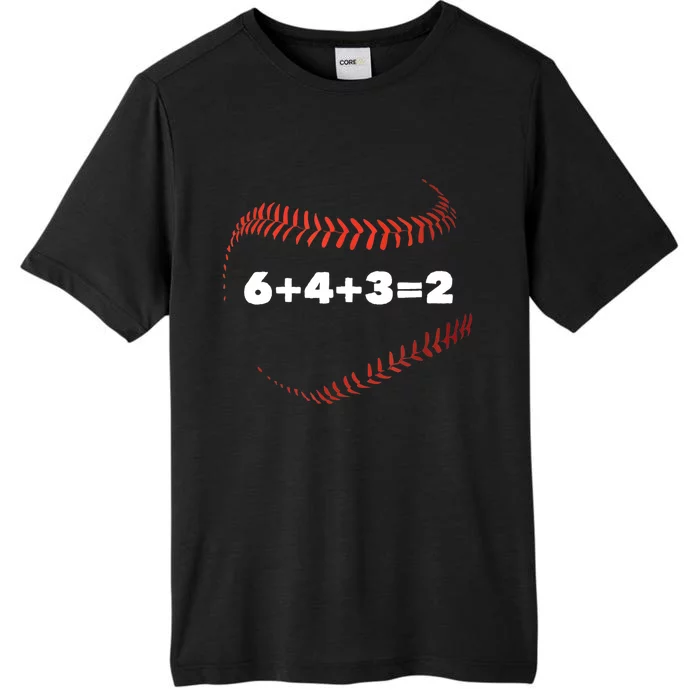 6+4+3=2 Double Play Baseball Player Gift Baseball Saying TShirt ChromaSoft Performance T-Shirt