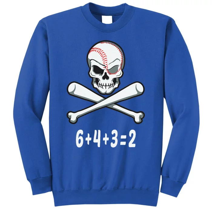 6+4+3=2 Double Play Baseball Player Halloween Baseball Sweatshirt