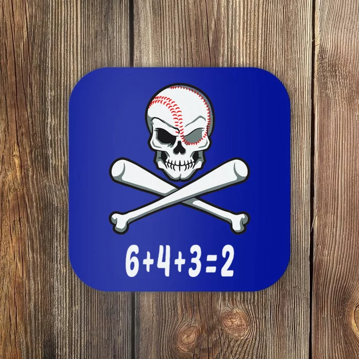 6+4+3=2 Double Play Baseball Player Halloween Baseball Coaster