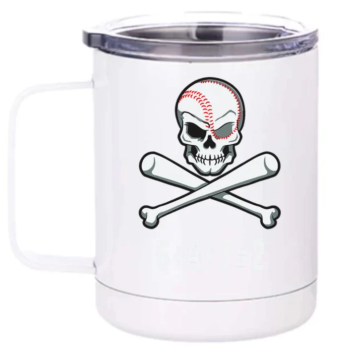 6+4+3=2 Double Play Baseball Player Halloween Baseball Front & Back 12oz Stainless Steel Tumbler Cup