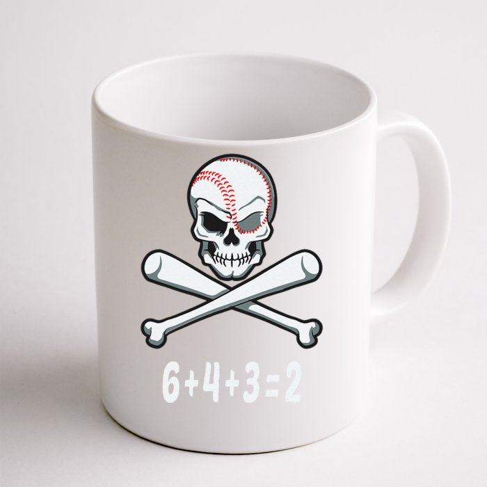 6+4+3=2 Double Play Baseball Player Halloween Baseball Front & Back Coffee Mug