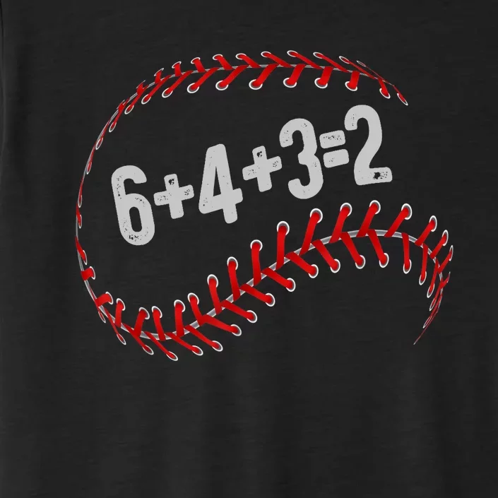 6+4+3=2 Double Play Baseball Player Fun Baseball Saying ChromaSoft Performance T-Shirt