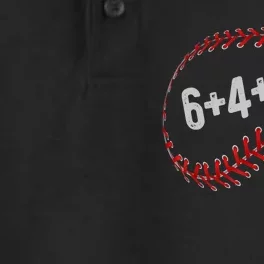 6+4+3=2 Double Play Baseball Player Fun Baseball Saying Dry Zone Grid Performance Polo