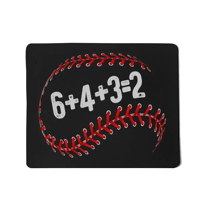 6+4+3=2 Double Play Baseball Player Fun Baseball Saying Mousepad