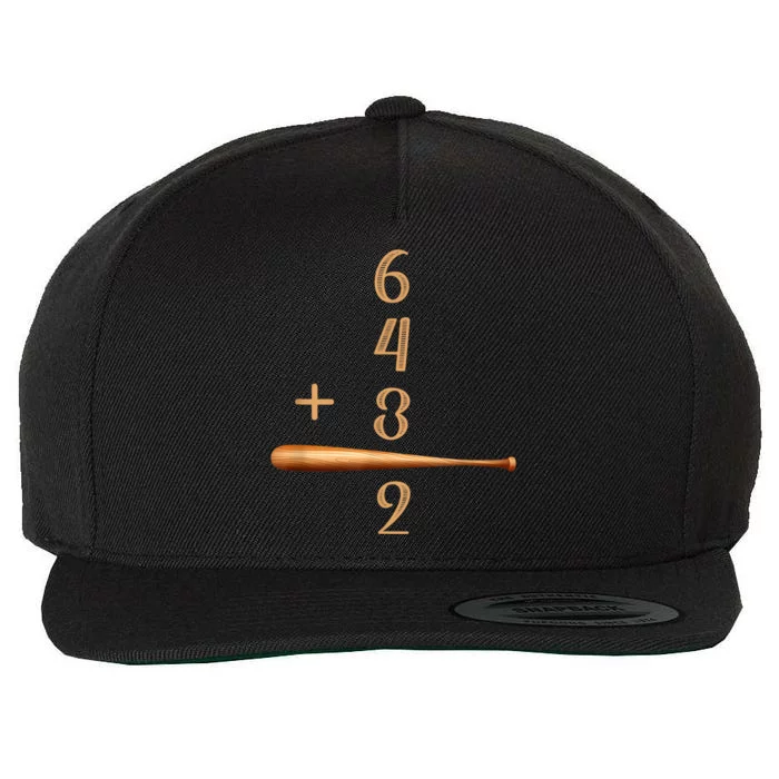 6+4+3=2 Double Play Baseball Player Baseball Saying Wool Snapback Cap