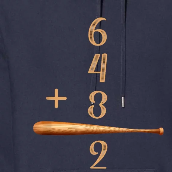 6+4+3=2 Double Play Baseball Player Baseball Saying Premium Hoodie