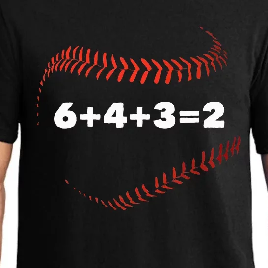 6+4+3=2 Double Play Baseball Player Gift Baseball Saying Pajama Set