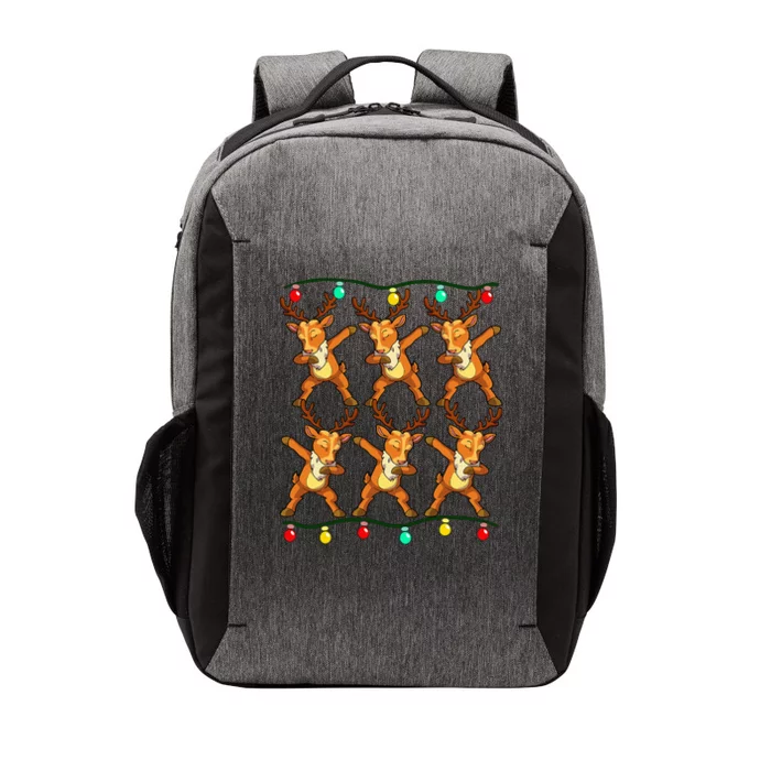 6 Dabbing Reindeer Xmas Lights Christmas Vector Backpack