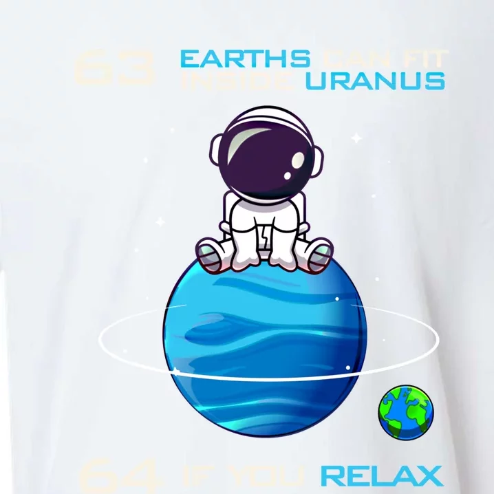 63 Earths Can Fit Inside Uranus Funny Astronomy Space Gift Sueded Cloud Jersey T-Shirt