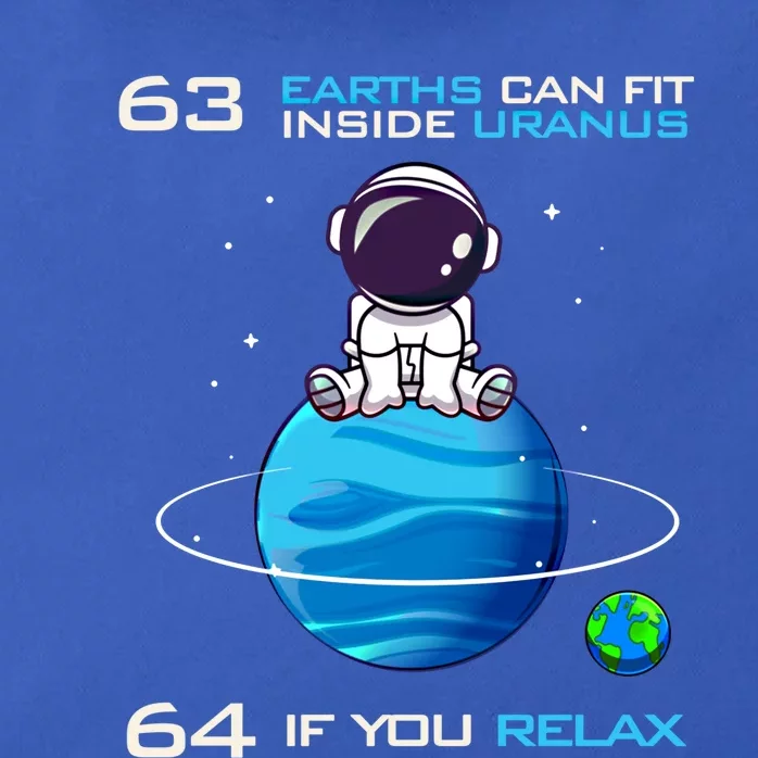 63 Earths Can Fit Inside Uranus Funny Astronomy Space Great Gift Zip Tote Bag