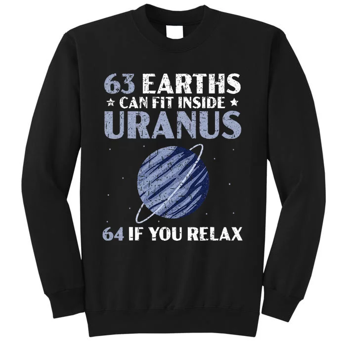 63 Earths Can Fit Inside Uranus 64 If You Relax Astronomy Sweatshirt