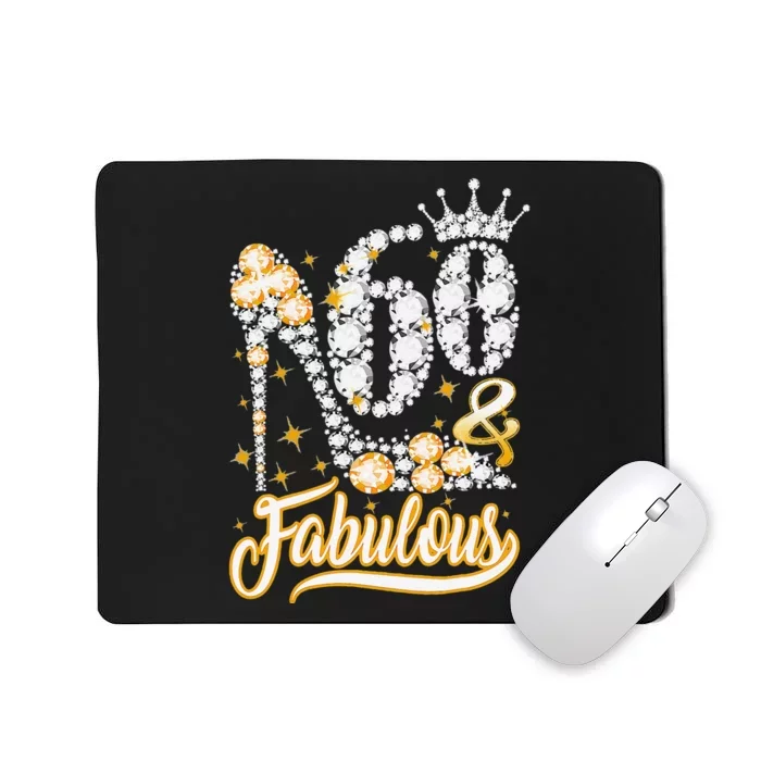 60 & Fabulous 60 Years Old 60th Birthday Diamond Crown Shoes Mousepad