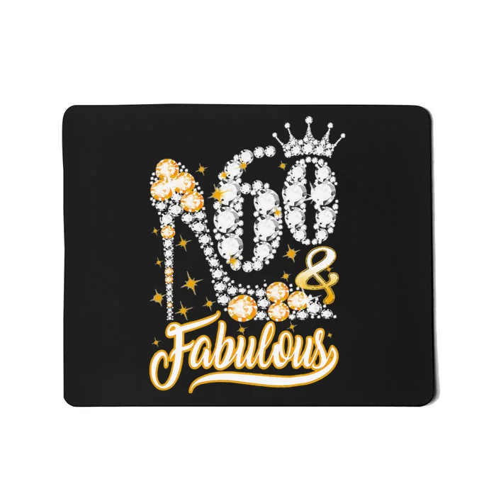 60 & Fabulous 60 Years Old 60th Birthday Diamond Crown Shoes Mousepad