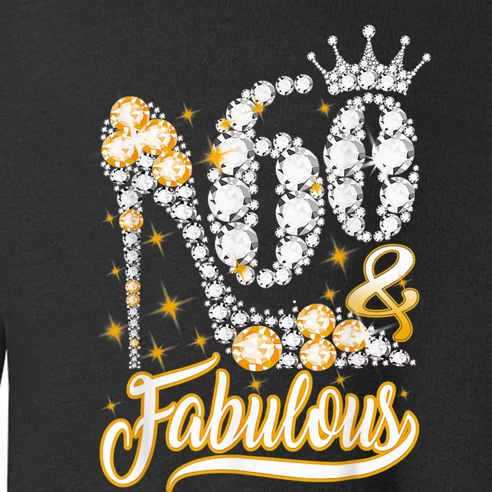 60 & Fabulous 60 Years Old 60th Birthday Diamond Crown Shoes Toddler Sweatshirt