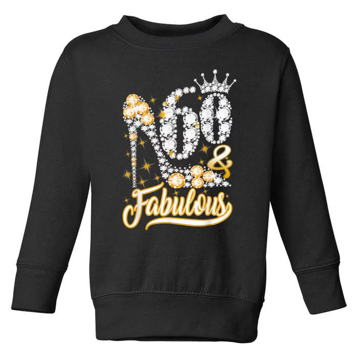 60 & Fabulous 60 Years Old 60th Birthday Diamond Crown Shoes Toddler Sweatshirt