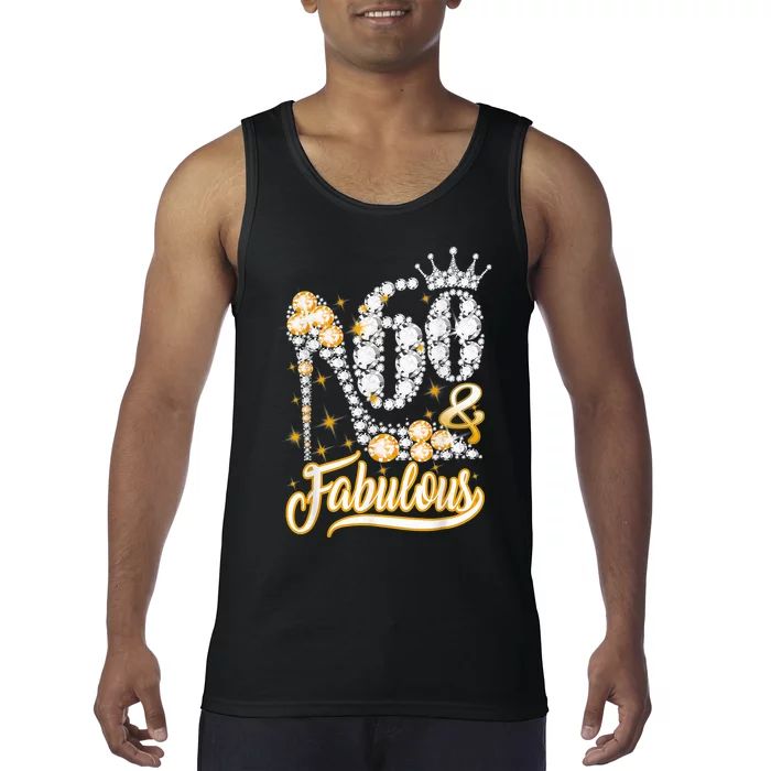 60 & Fabulous 60 Years Old 60th Birthday Diamond Crown Shoes Tank Top