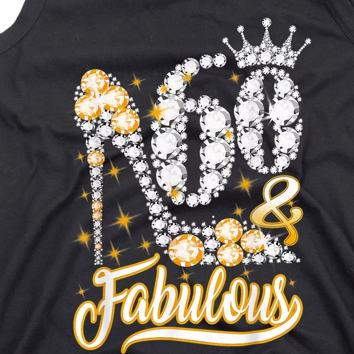 60 & Fabulous 60 Years Old 60th Birthday Diamond Crown Shoes Tank Top