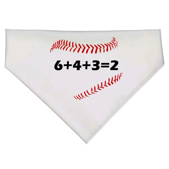 6+4+3=2 Funny Baseball Double Play USA-Made Doggie Bandana