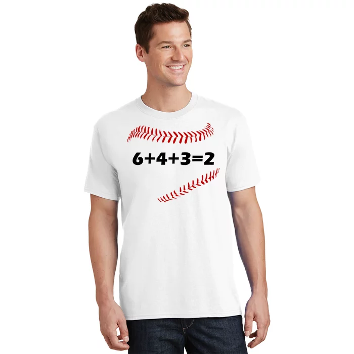 6+4+3=2 Funny Baseball Double Play T-Shirt