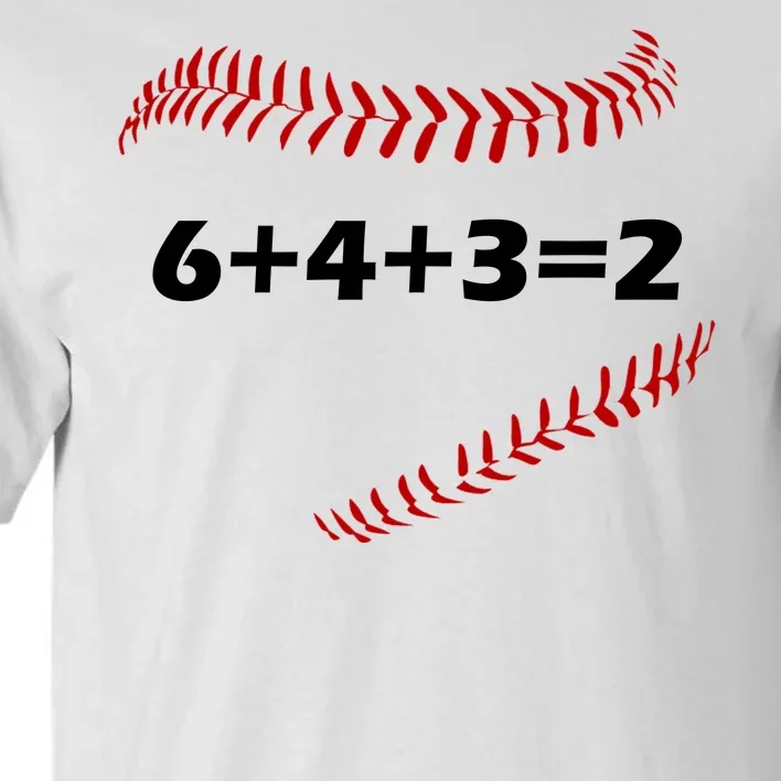 6+4+3=2 Funny Baseball Double Play Tall T-Shirt