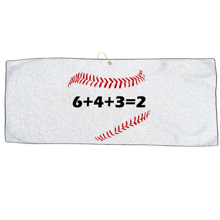 6+4+3=2 Funny Baseball Double Play Large Microfiber Waffle Golf Towel